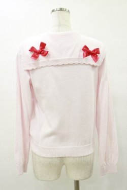 画像2: Nile Perch / リボンワッペンセーラーカーディガン Free ピンク H-25-08-12-041-LO-TO-NS-ZH