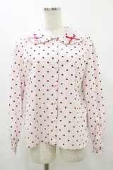 Nile Perch / ハートドットブラウス Free ピンク/レッド H-25-08-12-045-LO-BL-NS-ZH