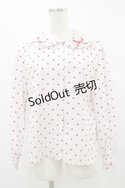 画像1: Nile Perch / ハートドットブラウス Free ピンク/レッド H-25-08-12-045-LO-BL-NS-ZH