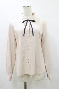F i.n.t / リボンタイ付きスモールカラーシャツ Free PINK H-25-08-12-047-CA-BL-NS-ZH