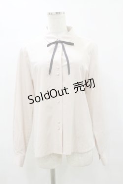 画像1: F i.n.t / リボンタイ付きスモールカラーシャツ Free PINK H-25-08-12-047-CA-BL-NS-ZH