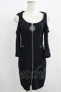 KILL STAR / フード付きZIPパーカーワンピ　 XS 黒 H-25-08-13-025-SL-OP-KB-ZH