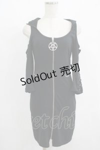 KILL STAR / フード付きZIPパーカーワンピ　 XS 黒 H-25-08-13-025-SL-OP-KB-ZH
