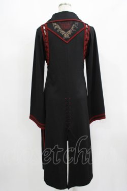 画像3: Ozz oneste / レイヤード風ロングカーディガン  黒×赤 H-25-08-13-028-OO-TO-KB-ZH