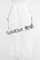 Katie / SUMMER HEROINE mermaid skirt  WHITE×RED H-25-08-13-030-LO-SK-KB-ZH