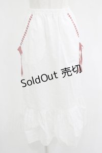 Katie / SUMMER HEROINE mermaid skirt  WHITE×RED H-25-08-13-030-LO-SK-KB-ZH