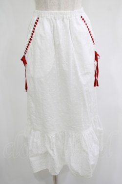 画像1: Katie / SUMMER HEROINE mermaid skirt  WHITE×RED H-25-08-13-030-LO-SK-KB-ZH