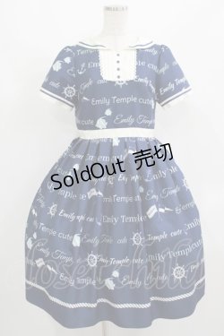 画像1: Emily Temple cute / MARINEロゴワンピース  ネイビー H-25-12-15-1003-ET-OP-KB-ZT033