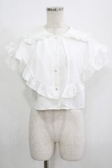 MILK / フリルDECOブラウス  オフ H-25-08-13-043-ML-BL-KB-ZH