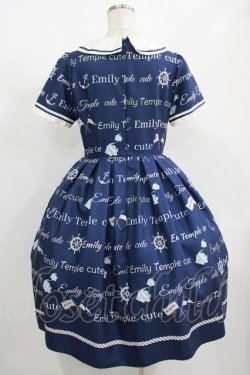 画像3: Emily Temple cute / MARINEロゴワンピース  ネイビー H-25-08-13-004-ET-OP-KB-ZH