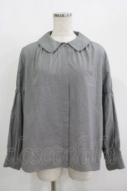 画像1: Jane Marple / ドミトリーカラーブラウス  black check H-25-08-13-044-JM-BL-KB-ZH