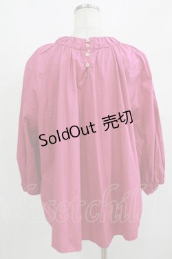 画像3: Jane Marple Dans Le Salon / ギャザーカラーブラウス  ピンク H-25-08-13-045-JM-BL-KB-ZH