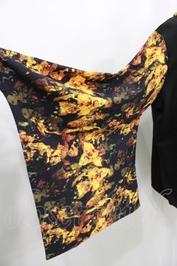 画像4: NieR Clothing / 着物風袖フードシャツ  黒 H-25-08-13-046-PU-BL-KB-ZH