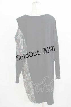 画像3: Qutie Frash / 和柄切替カットソー  黒 H-25-08-13-048-QU-TO-KB-ZH