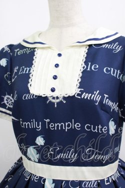 画像5: Emily Temple cute / MARINEロゴワンピース  ネイビー H-25-08-13-004-ET-OP-KB-ZH