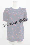 MILK / Littleアップルブラウス  ネイビー×レッド H-25-08-13-053-ML-BL-KB-ZH