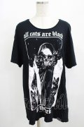 KILL STAR / プリント半袖カットソー S 黒 H-25-08-13-060-SL-TO-KB-ZH