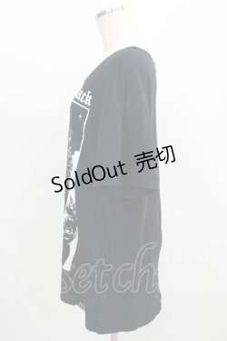 画像2: KILL STAR / プリント半袖カットソー S 黒 H-25-08-13-060-SL-TO-KB-ZH