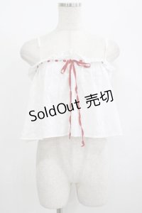 Katie / SUMMER HEROINE camisole  WHITE×RED H-25-08-13-063-LO-TO-KB-ZH
