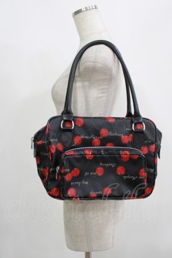 画像1: Jane Marple / Skipping cherries bag  ブラック H-25-08-13-064-JM-BG-KB-ZH