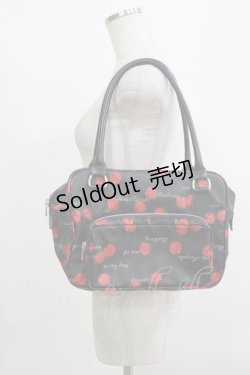 画像1: Jane Marple / Skipping cherries bag  ブラック H-25-08-13-064-JM-BG-KB-ZH