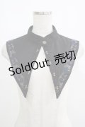 Ozz oneste / 秋薔薇付け襟  黒×青 H-25-08-13-067-OO-ZA-KB-ZH