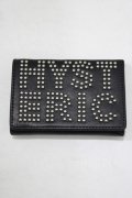 HYSTERIC GLAMOUR / ロゴスタッズ折りたたみウォレット  黒 H-25-08-13-069-PU-ZA-KB-ZH