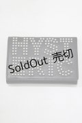 HYSTERIC GLAMOUR / ロゴスタッズ折りたたみウォレット  黒 H-25-08-13-069-PU-ZA-KB-ZH