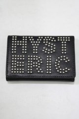 HYSTERIC GLAMOUR / ロゴスタッズ折りたたみウォレット  黒 H-25-08-13-069-PU-ZA-KB-ZH
