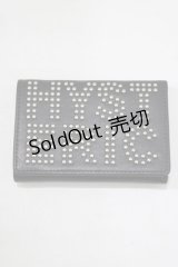 HYSTERIC GLAMOUR / ロゴスタッズ折りたたみウォレット  黒 H-25-08-13-069-PU-ZA-KB-ZH