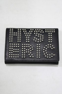 画像1: HYSTERIC GLAMOUR / ロゴスタッズ折りたたみウォレット  黒 H-25-08-13-069-PU-ZA-KB-ZH