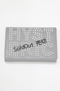 画像1: HYSTERIC GLAMOUR / ロゴスタッズ折りたたみウォレット  黒 H-25-08-13-069-PU-ZA-KB-ZH