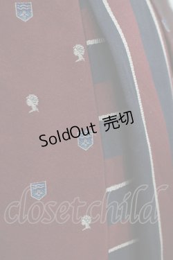 画像4: Jane Marple / Regimental StripeとEMBジャガードのゴアードスカート  ネイビー×ワイン H-25-08-13-008-JM-SK-KB-ZH