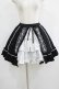 画像1: FRILL / ウサギ刺繍バッスルフリルスカート  黒 H-25-08-13-010-HN-SK-KB-ZH (1)