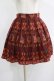 画像1: Jane Marple / バイオリンプリントのミニスカート M ボルドー×ボルドーリボン H-25-08-13-015-JM-SK-KB-ZH (1)