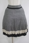 Jane Marple / ブリティッシュウールレーストリミングスカート  ブラック H-25-08-13-018-JM-SK-KB-ZH