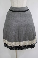 Jane Marple / ブリティッシュウールレーストリミングスカート  ブラック H-25-08-13-018-JM-SK-KB-ZH