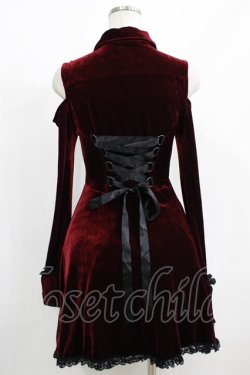 画像3: KILL STAR / 肩あきベロアワンピース XS ボルドー H-25-08-13-022-SL-OP-KB-ZH