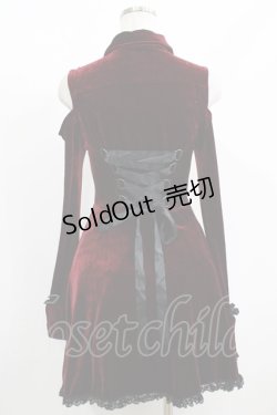 画像3: KILL STAR / 肩あきベロアワンピース XS ボルドー H-25-08-13-022-SL-OP-KB-ZH