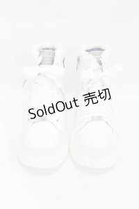 YOSUKE / 厚底ハイカットリボンスニーカー M ホワイト H-25-08-14-001-PU-SH-KB-ZH
