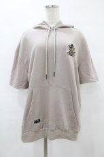 画像1: NieR CLOTHING / 半袖プルパーカー  ベージュ H-25-08-14-040-PU-TO-KB-ZT493 (1)