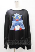 NieR Clothing / プリントLONG CUTSEW  黒 H-25-08-14-041-PU-TO-KB-ZH