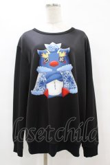 NieR Clothing / プリントLONG CUTSEW  黒 H-25-08-14-041-PU-TO-KB-ZH