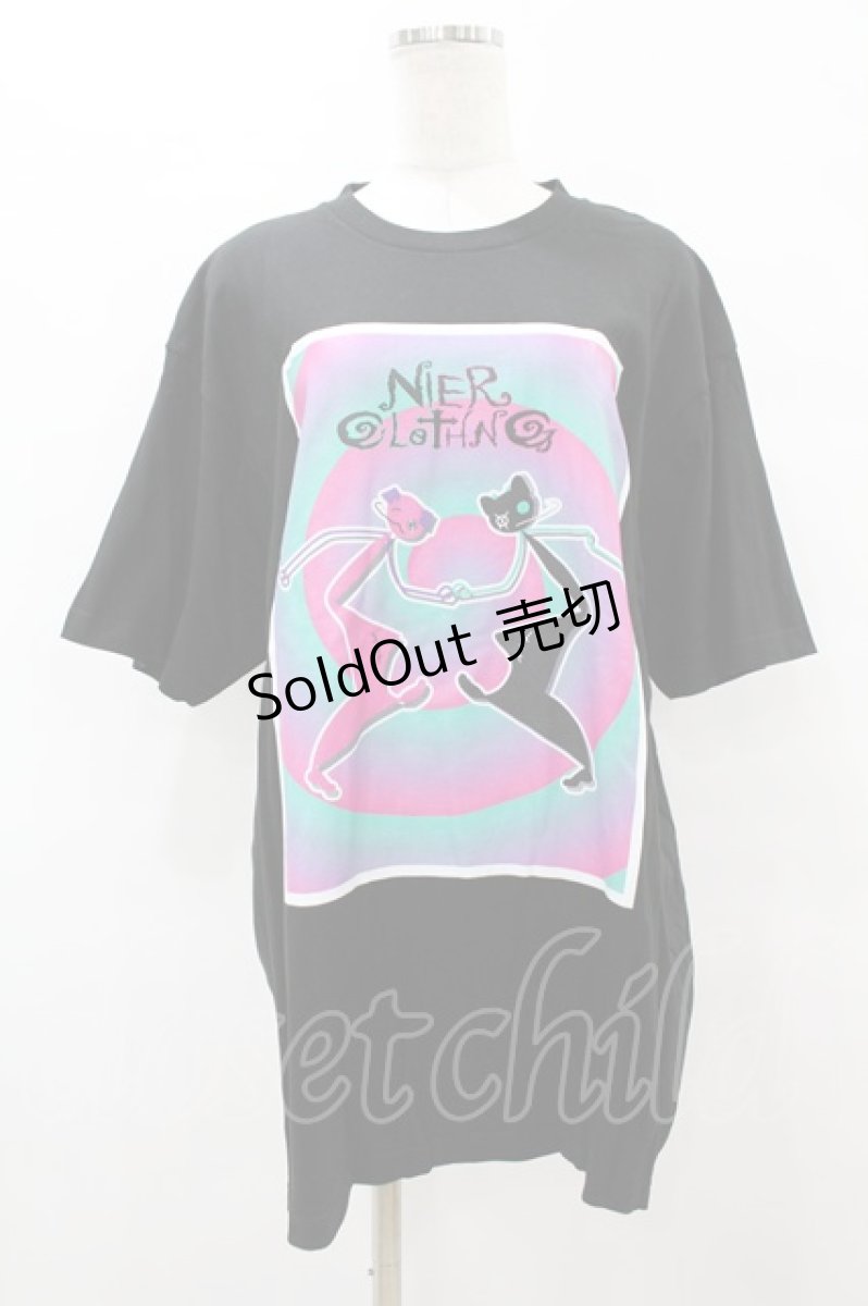 画像1: NieR CLOTHING / CHARACTER COTTON CUTSEW【ちゃむちゃむ×シエル】 XL 黒 H-25-08-14-042-PU-TO-KB-ZT494 (1)