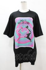 画像1: NieR CLOTHING / CHARACTER COTTON CUTSEW【ちゃむちゃむ×シエル】 XL 黒 H-25-08-14-042-PU-TO-KB-ZT494 (1)