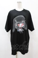 NieR Clothing / プリントCOTTON CUTSEW XL 黒 H-25-08-14-043-PU-TO-KB-ZH