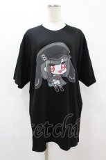 画像1: NieR CLOTHING / プリントCOTTON CUTSEW XL 黒 H-25-08-14-043-PU-TO-KB-ZT494 (1)