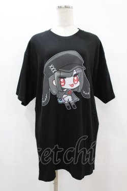 画像1: NieR Clothing / プリントCOTTON CUTSEW XL 黒 H-25-08-14-043-PU-TO-KB-ZH