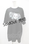 NieR Clothing / プリント半袖CUTSEW XL 黒 H-25-08-14-044-PU-TO-KB-ZH