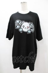 NieR Clothing / プリント半袖CUTSEW XL 黒 H-25-08-14-044-PU-TO-KB-ZH